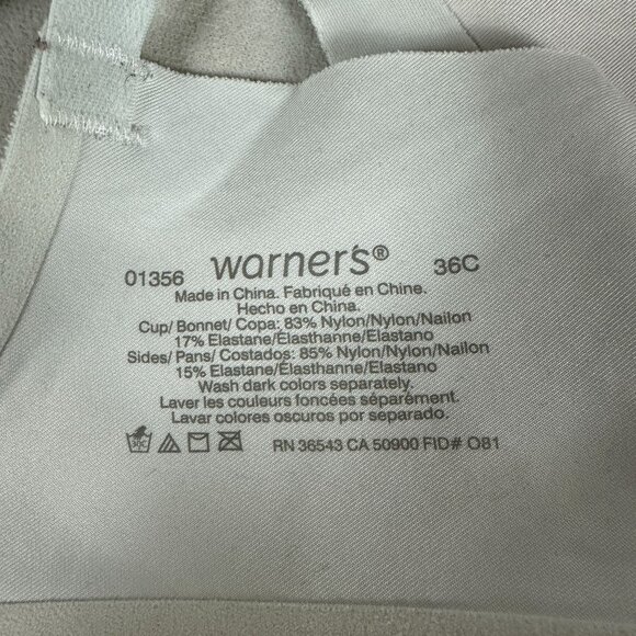 Warner's Light Gray Underwire Bra 36C - Picture 4 of 4